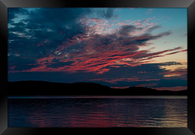 Sunset Over Trading Bay  Framed Print by Blok Photo 