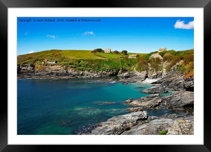 Prussia cove cornwall Framed Mounted Print by Kevin Britland