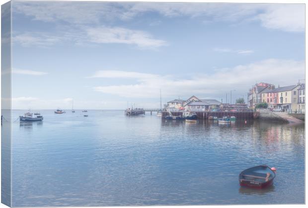 Misty Waterside Serenity at Aberdovey. Canvas Print by Colin Allen
