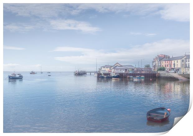 Misty Waterside Serenity at Aberdovey. Print by Colin Allen