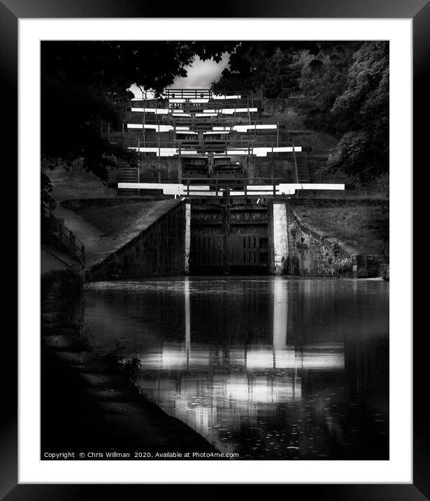 Five Rise Locks Framed Mounted Print by Chris Willman