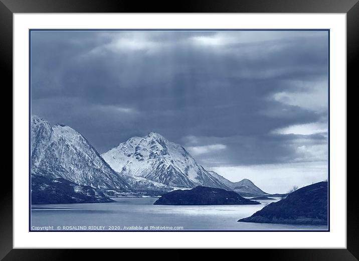 "Cool Blue Arctic" Framed Mounted Print by ROS RIDLEY