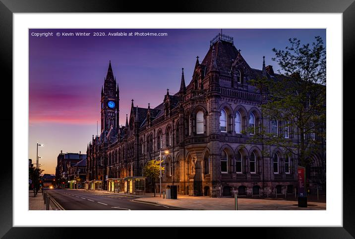 Town Hall Sunset Framed Mounted Print by Kevin Winter
