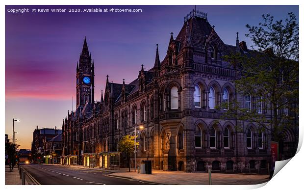 Town Hall Sunset Print by Kevin Winter
