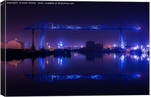 Steel River Blue Canvas Print by Kevin Winter