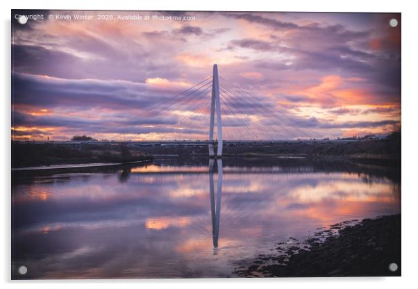 Northern Spire Sunset Acrylic by Kevin Winter