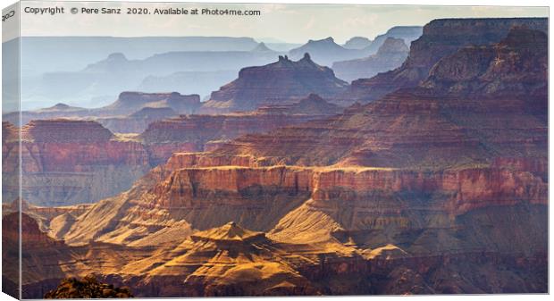 Grand Canyon South Rim as seen from  Desert View,  Canvas Print by Pere Sanz