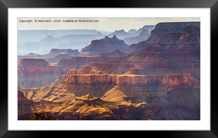 Grand Canyon South Rim as seen from  Desert View,  Framed Mounted Print by Pere Sanz