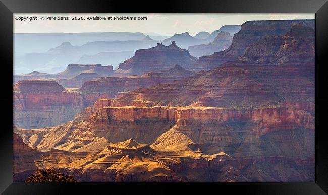 Grand Canyon South Rim as seen from  Desert View,  Framed Print by Pere Sanz