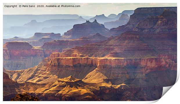 Grand Canyon South Rim as seen from  Desert View,  Print by Pere Sanz