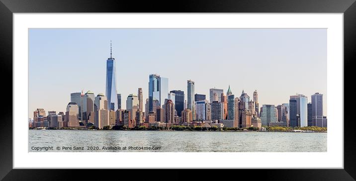 Lower Manhattan Skyline, NYC, USA Framed Mounted Print by Pere Sanz