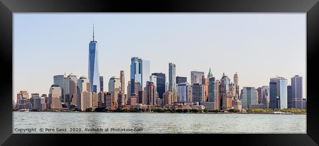 Lower Manhattan Skyline, NYC, USA Framed Print by Pere Sanz