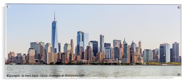 Lower Manhattan Skyline, NYC, USA Acrylic by Pere Sanz