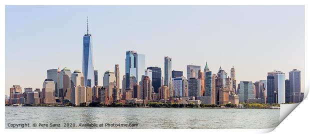 Lower Manhattan Skyline, NYC, USA Print by Pere Sanz