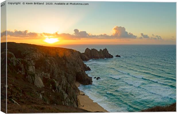 Sunrise in Cornwall Canvas Print by Kevin Britland