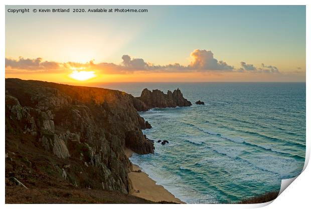 Sunrise in Cornwall Print by Kevin Britland