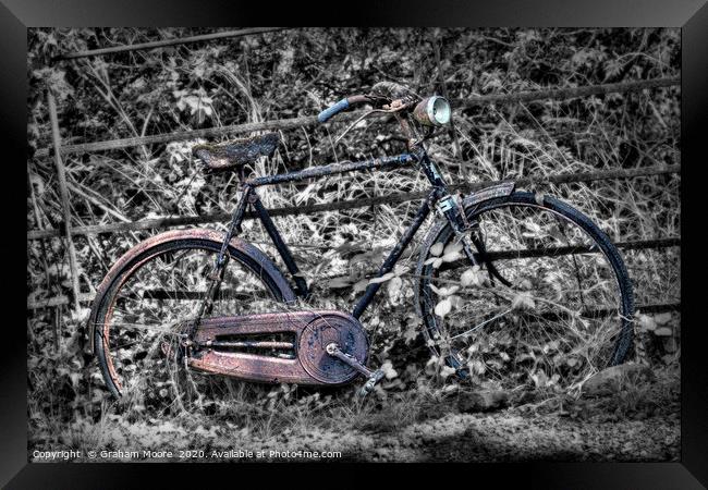 Old Bike Framed Print by Graham Moore