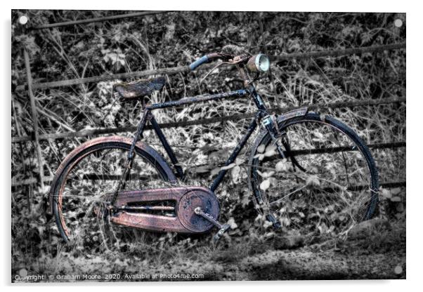Old Bike Acrylic by Graham Moore