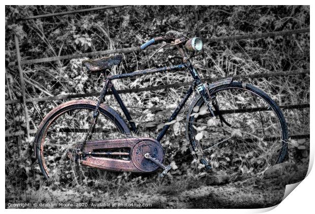 Old Bike Print by Graham Moore