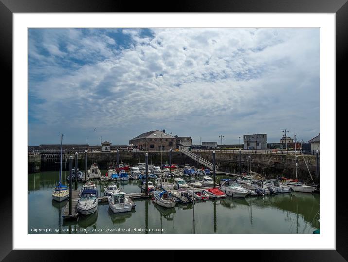 Porthcawl Harbour Framed Mounted Print by Jane Metters