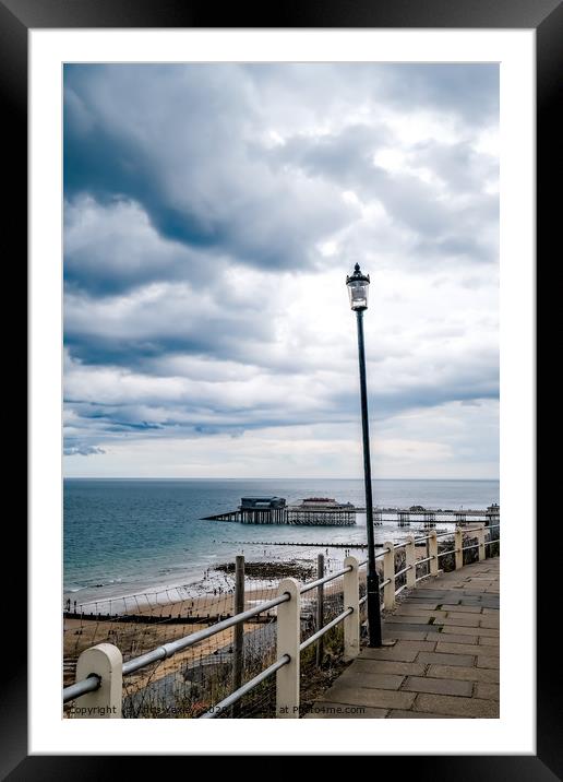Clifftop footpath in the seaside town of Cromer Framed Mounted Print by Chris Yaxley