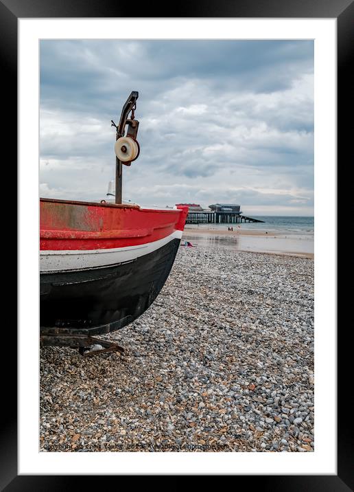 Traditional "Cromer crabs" fishing boat  Framed Mounted Print by Chris Yaxley