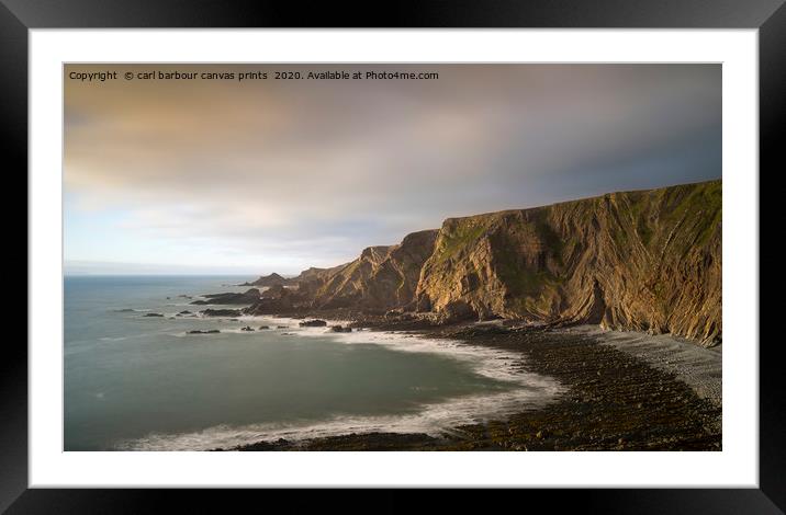 Hartland Quay Framed Mounted Print by carl barbour canvas