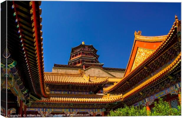 Summer Palace Beijing China Canvas Print by William Perry