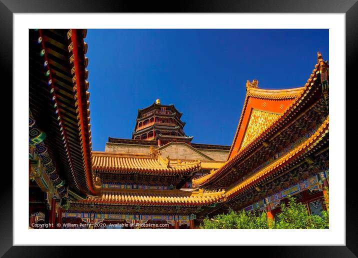Summer Palace Beijing China Framed Mounted Print by William Perry