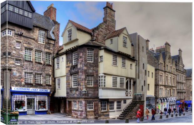 John Knox's House at the Netherbow Canvas Print by Tom Gomez
