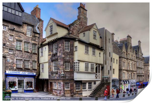 John Knox's House at the Netherbow Print by Tom Gomez