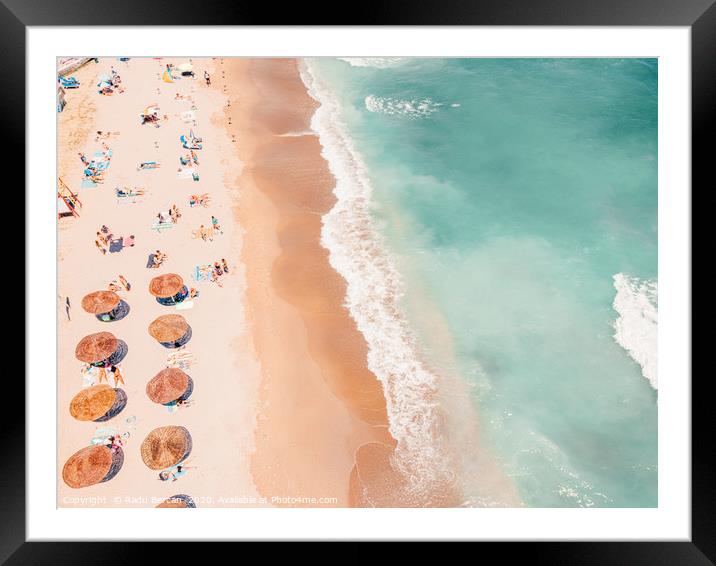 Aerial Ocean Print, Beach Print, Summer Vibes Framed Mounted Print by Radu Bercan