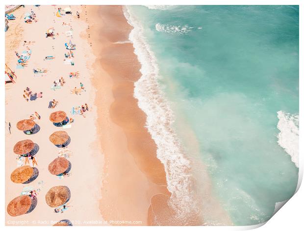 Aerial Ocean Print, Beach Print, Summer Vibes Print by Radu Bercan