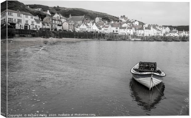 fishing boat at Staithes Canvas Print by Richard Perks