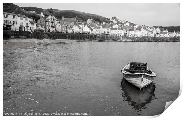 fishing boat at Staithes Print by Richard Perks
