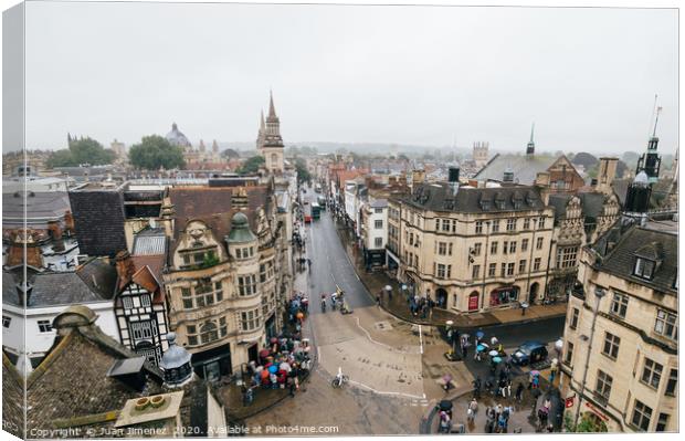 High angle view of Oxford Canvas Print by Juan Jimenez