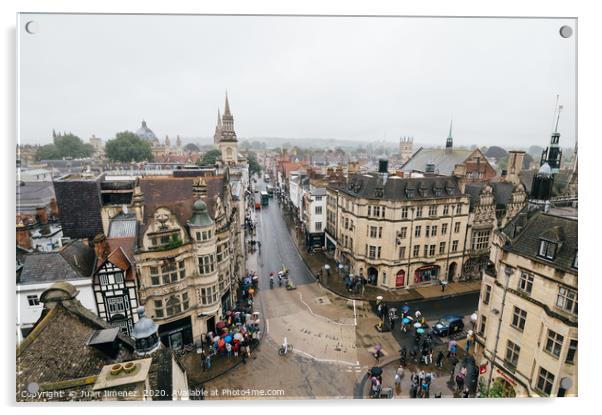 High angle view of Oxford Acrylic by Juan Jimenez