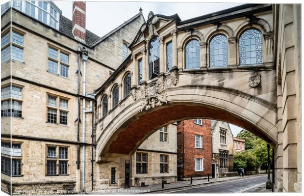 New College Lane and Bridge of Sighs in Oxford Canvas Print by Juan Jimenez