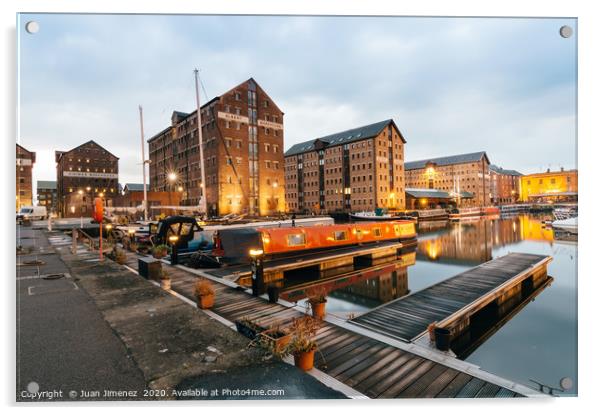 Gloucester Docks at dusk Acrylic by Juan Jimenez