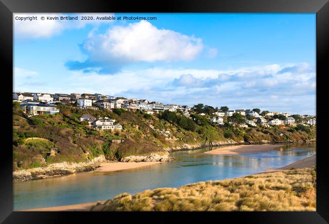 River gannel Crantock Cornwall Framed Print by Kevin Britland