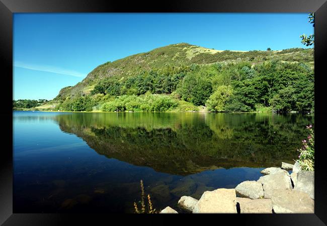 Reflections on the loch Framed Print by Theo Spanellis