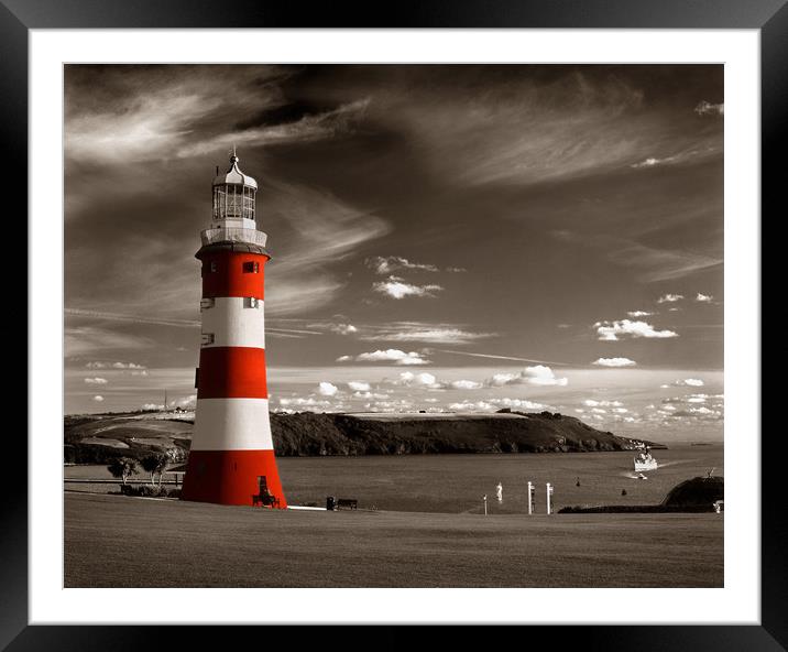 Smeatons Tower on Plymouth Hoe Framed Mounted Print by Darren Galpin