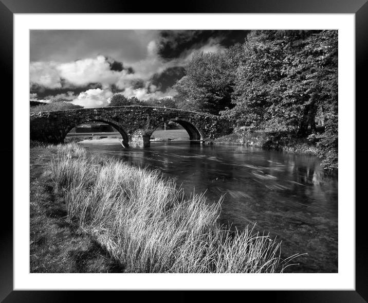 Two Bridges and West Dart River Framed Mounted Print by Darren Galpin