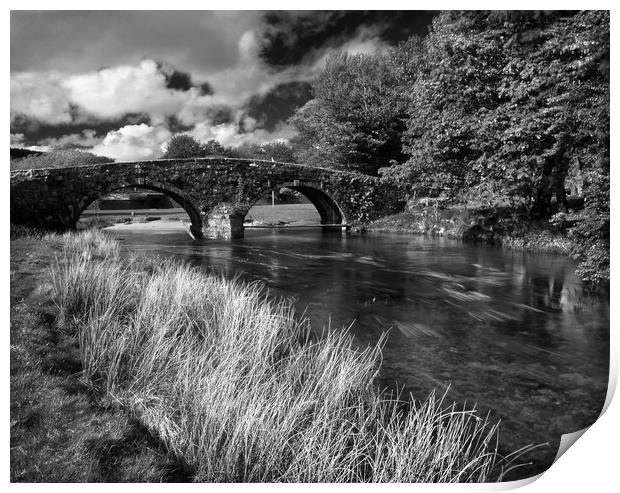 Two Bridges and West Dart River Print by Darren Galpin