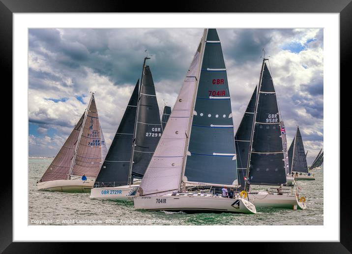 RORC Race The Wight 2020 Framed Mounted Print by Wight Landscapes