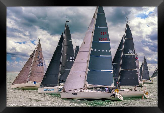 RORC Race The Wight 2020 Framed Print by Wight Landscapes
