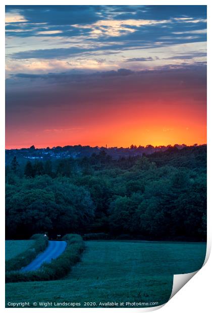 The Road To Firestone Copse Print by Wight Landscapes