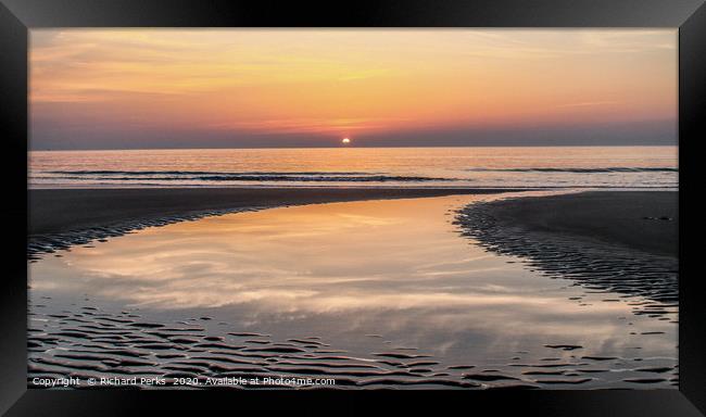 reflective sunrise Framed Print by Richard Perks
