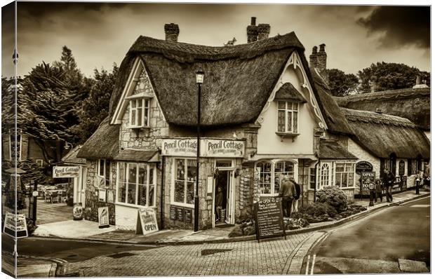 Pencil Cottage Canvas Print by Alistair Duncombe