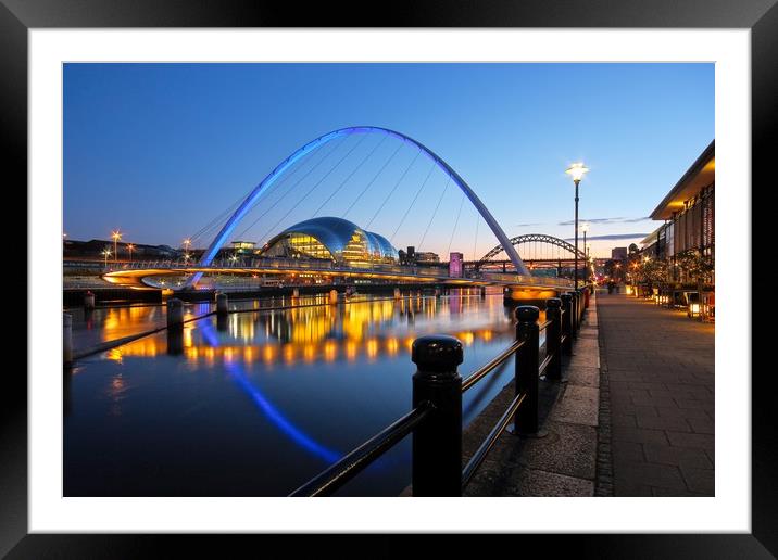 Iconic Bridges of Newcastle Framed Mounted Print by Rob Cole